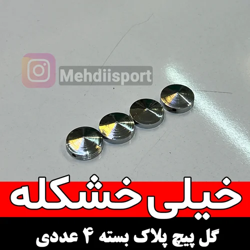 گل پیچ استیل پلاک " بسته 4 عددی "